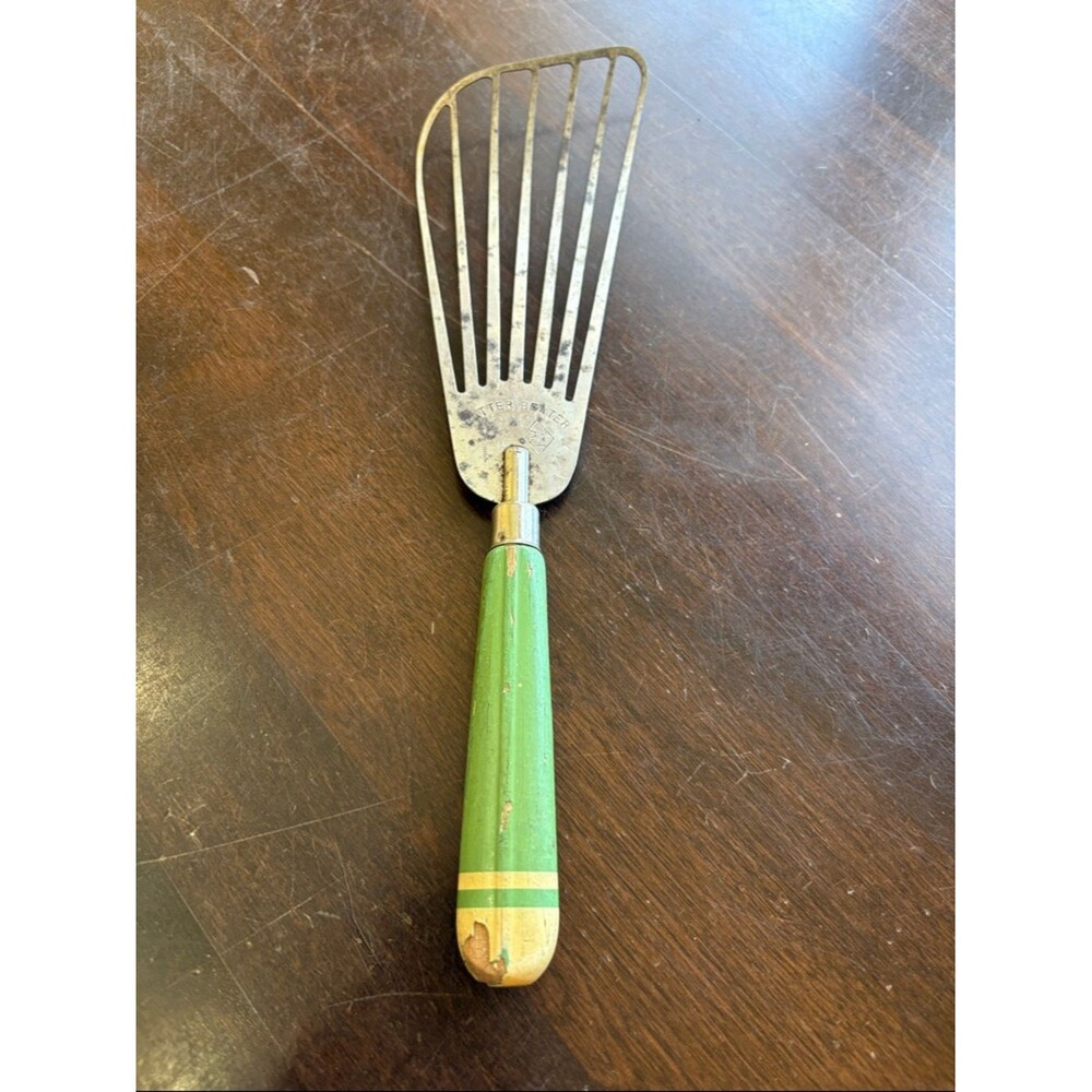 A&J green wood handle Batter Beater